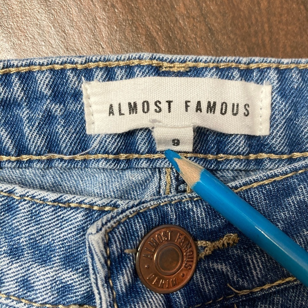 Almost Famous Denim High Rise Distressed Shorts - Picture 3 of 6